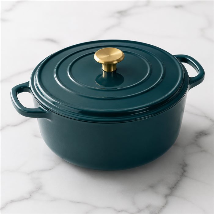 Teal Enamel Dutch Oven 5qt
