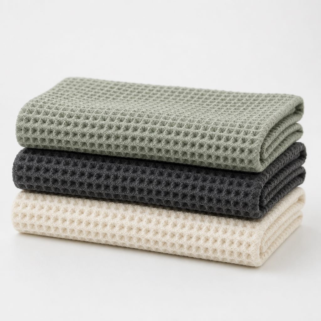 Waffle Kitchen Towel Trio